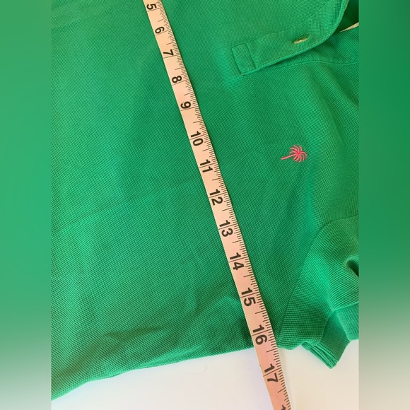 Vintage Lilly Pulitzer Girls Polo Shirt Size M Green Pima Cotton Blend Button - Picture 8 of 9